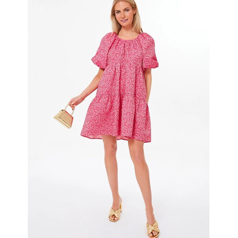 Hyacinth House New Textured Fuschia Belinda Pink Mini Dress Medium 2536-36